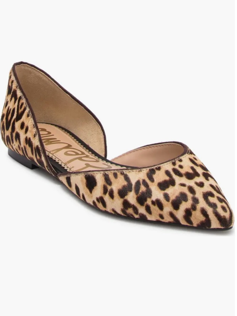 Sam Edelman Rodney Calf Hair Leopard D’Orsay Flats